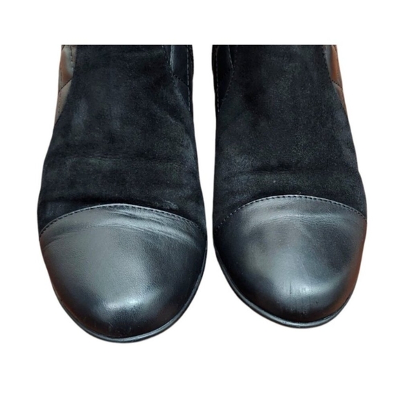 Aquatalia Womens Quilted Boot Size 7 Waterproof Black Leather Wedge Bootie - Picture 4 of 12